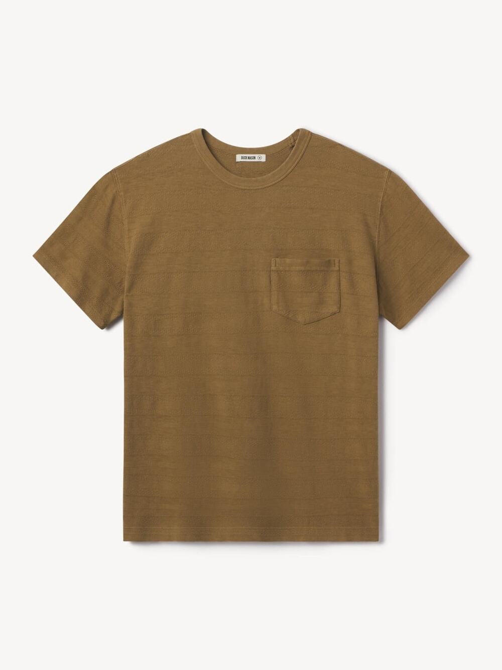 Buck Mason Teak Vintage Jacquard Pocket Casual Midweight Cotton Tee NWT XL